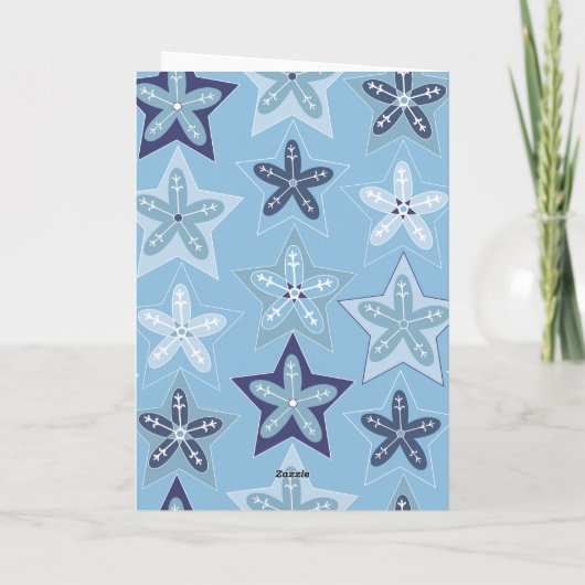 Ditsy Snowflake pattern backgrounds textures Karte (Rückseite)