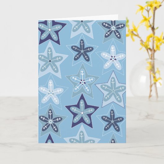 Ditsy Snowflake pattern backgrounds textures Karte (Gelbe Blume)