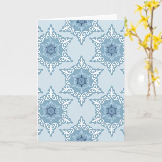 Ditsy Snowflake pattern backgrounds textures Karte (Gelbe Blume)