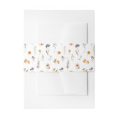 Ditsy Sunflowers & Wildblumen Hochzeit im Herbst Einladungsbanderole (Vorderseite Beispiel)