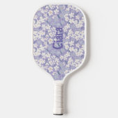 Ditsy Wildblumen Periwinkle Ihr Name - #P240072 Pickleball Schläger (Rückseite)
