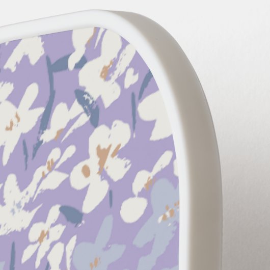 Ditsy Wildblumen Periwinkle Ihr Name - #P240072 Pickleball Schläger (Linke Seite)