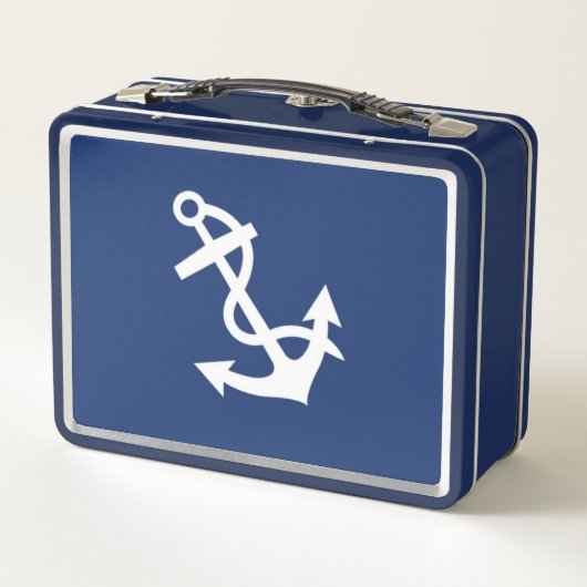 Ditty Bag_White Anchor_boat & nautic inspiriert Metall Brotdose (Rückseite)
