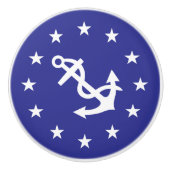 Ditty Bag_White Anchor_Circle of Stars_insignia Keramikknauf (Vorderseite)