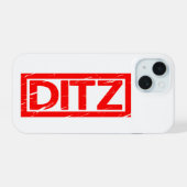 Ditz Briefmarke iPhone 15 Hülle (Rückseite (Horizontal))