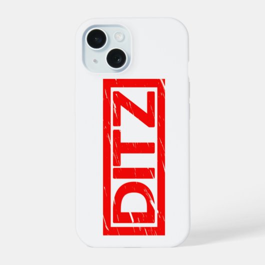 Ditz Briefmarke iPhone 15 Hülle (Rückseite)