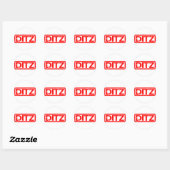 Ditz Briefmarke Runder Aufkleber (Blatt)