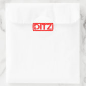 Ditz Briefmarke Runder Aufkleber (Tasche)