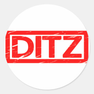 Ditz Briefmarke Runder Aufkleber