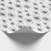 Ditzy Atomy Sternexplosion Retro Mitte Jahrhundert Geschenkpapier (Ecke)