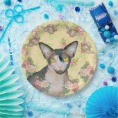 Ditzy BlumenSphynx Katzen-Tauben-Party Pappteller (Party)
