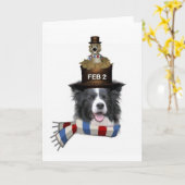 Ditzy Dogs~Original Notecard~Border Collie Karte (Gelbe Blume)
