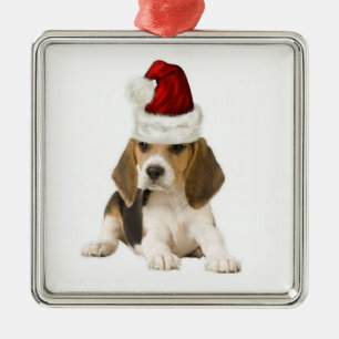 Ditzy Dogs~Original Ornament~Beagle~Christmas Silbernes Ornament