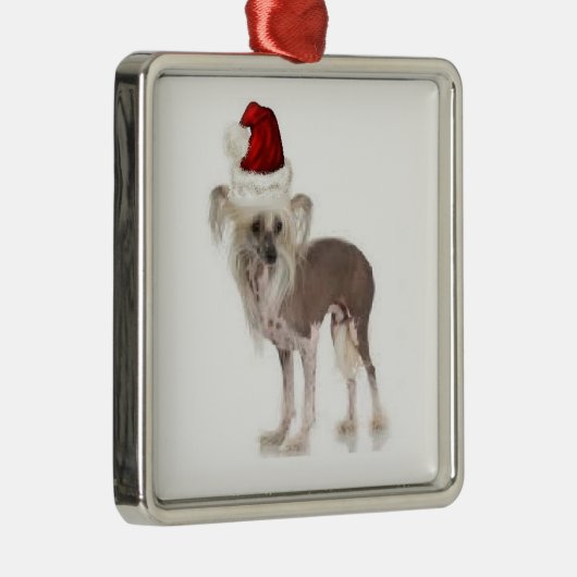 Ditzy Dogs~Original Ornament~Chinese Crested Silbernes Ornament (Rechts)