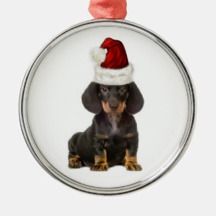 Ditzy Dogs~Original Ornament~Dachshund Silbernes Ornament