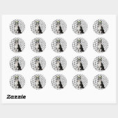 Ditzy Dogs~Original Sticker~Border Collie Runder Aufkleber (Blatt)