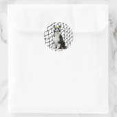 Ditzy Dogs~Original Sticker~Border Collie Runder Aufkleber (Tasche)