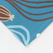Ditzy Floral: Vintages Federdesign. Fleecedecke (Ecke)