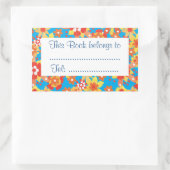 Ditzy Orange Blume Stick-on-Buchzeichen Rechteckiger Aufkleber (Tasche)