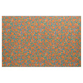 Ditzy orange Fisch-Muster auf blaues Grün-Gewebe Stoff (Fat Quarter (45,7 x 55,9 cm))