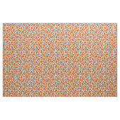 Ditzy Orange Fishing Pattern auf Watery Blue Fabri Stoff (Yard (91,4 cm))