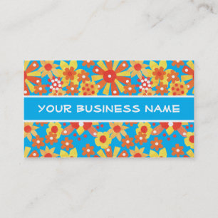 Ditzy Orange Floral Business Card zum Anpassen Visitenkarte