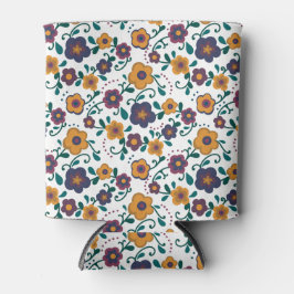 Ditzy Retro Daisy aus den 70er Jahren in Jewel Ton Dosenkühler