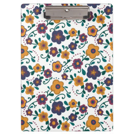 Ditzy Retro Daisy aus den 70er Jahren in Jewel Ton Klemmbrett