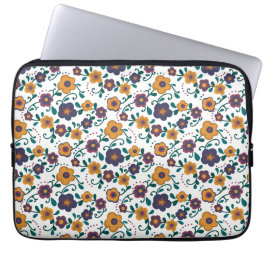 Ditzy Retro Daisy aus den 70er Jahren in Jewel Ton Laptopschutzhülle