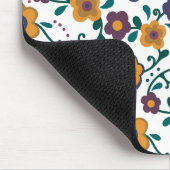 Ditzy Retro Daisy aus den 70er Jahren in Jewel Ton Mousepad (Ecke)