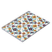 Ditzy Retro Daisy aus den 70er Jahren in Jewel Ton Notizblock (Linke Seite)