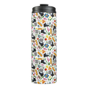Ditzy Whimsical Wandermuster Folkkunst im Freien Thermosbecher