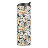 Ditzy Whimsical Wandermuster | Folkkunst im Freien Thermosbecher (Nach links gedreht)
