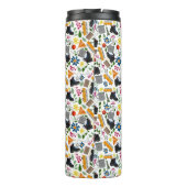 Ditzy Whimsical Wandermuster | Folkkunst im Freien Thermosbecher (Rückseite)