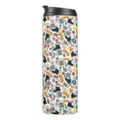 Ditzy Whimsical Wandermuster | Folkkunst im Freien Thermosbecher (Nach rechts gedreht)