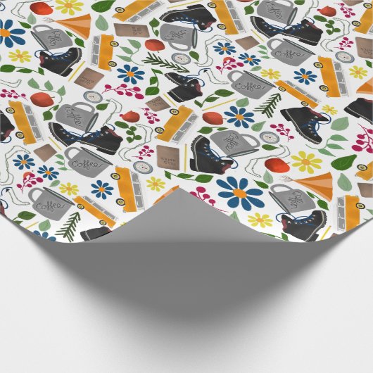 Ditzy Whimsical Wandermuster Geschenkpapier (Ecke)