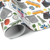 Ditzy Whimsical Wandermuster Geschenkpapier (Rolleneckpunkt)