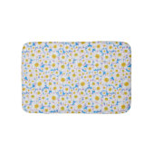 Ditzy White Daisis auf Blue Custom Bath Mat Badematte (Vorderseite)