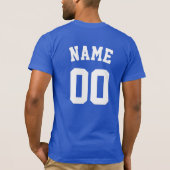 DIU Name+Number Football-Team T-Shirt (Rückseite)