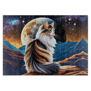 Diute Calico Cat und Wüstenmoon Schneidebrett