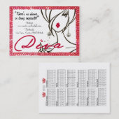 DIVA 2022 Kalender Visitenkarten Visitenkarte (Vorne/Hinten)