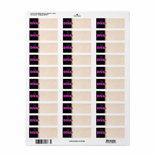 Diva-Adressetikett (Vorne)