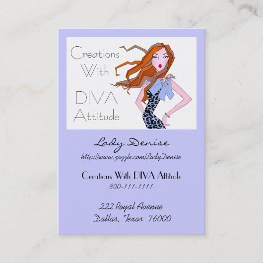 "Diva Attitude" Visitenkarten Visitenkarte (Vorderseite)
