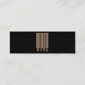 Diva-Barcode-Art Mini Visitenkarte (Rückseite)