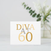 Diva bei 60 postkarte (Stehend Vorderseite)
