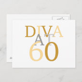 Diva bei 60 postkarte (Vorne/Hinten)