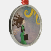 Diva-berufstätige Frau Ornament Aus Metall (Rechts)