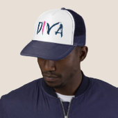 Diva-blauer u. rosa Text-Entwurf Truckerkappe (Beispiel)