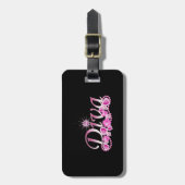 Diva Bling Gepäckanhänger (Vorderseite vertikal)