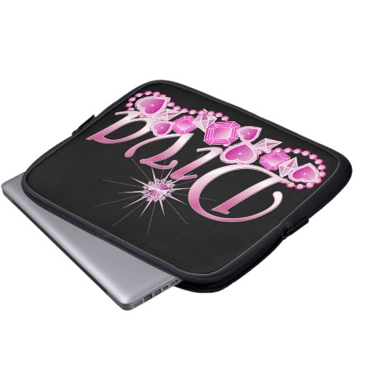 Diva Bling Laptopschutzhülle (Vorne Knopf)